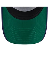 New Era Men's White Milwaukee Brewers Distressed 9FORTY A-Frame Adjustable Trucker Hat