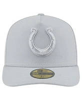 New Era Men's Gray Indianapolis Colts Color Pack A-Frame 59FIFTY Fitted Hat