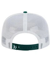 New Era Men's Green Athletics 9FIFTY A-Frame Trucker Snapback Hat