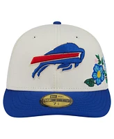 New Era Men's Cream/Royal Buffalo Bills Tonal Floral 59FIFTY Fitted Hat