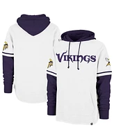 '47 Brand Men's White Minnesota Vikings Trifecta Shorts Sweatshirt Pullover Hoodie