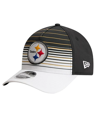 New Era Men's White/Black Pittsburgh Steelers Adventure Gradient 9FORTY M-Crown A-Frame Adjustable Hat