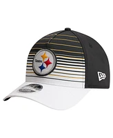 New Era Men's White/Black Pittsburgh Steelers Adventure Gradient 9FORTY M-Crown A-Frame Adjustable Hat