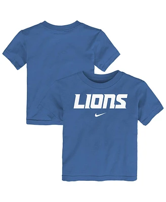 Nike Toddler Blue Detroit Lions Wordmark T-Shirt