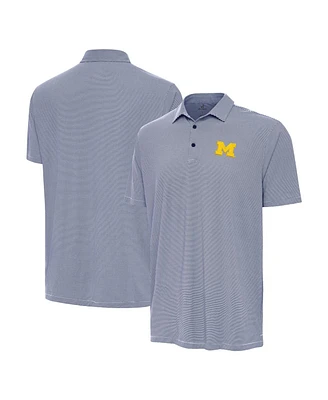 Antigua Men's Navy Michigan Wolverines Twine Polo Shirt