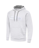 Antigua Men's White Seattle Seahawks Victory Pullover Hoodie