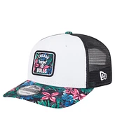 New Era Men's White Chicago Bulls Floral 9SEVENTY Adjustable Hat