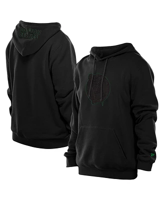 New Era Men's Black Boston Celtics Tonal Color Pop Premium Pullover Hoodie