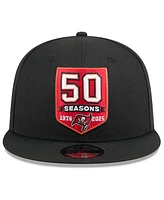 New Era Men's Black Tampa Bay Buccaneers 50th Anniversary 9FIFTY Snapback Hat