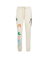 Freeze Max Women's Cream Mickey Mouse Hellow Mellow Fleece Jogger Pants