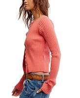 Free People Women's Button-Front Long-Sleeve Top