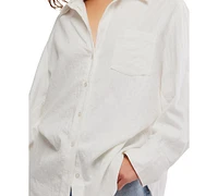Free People Women's Tailored Button-Front Shirt