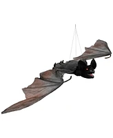 Northlight 48" Led Lighted and Animated Halloween Bat with Moving Wings