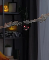 Northlight 48" Led Lighted and Animated Halloween Bat with Moving Wings