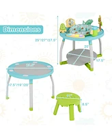 Costway 5-in-1 Baby Activity Center with Rotating Seat Removable Toys Lights & Music
