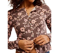 Free People Women's Printed Tilly Long Sleeve Shirt