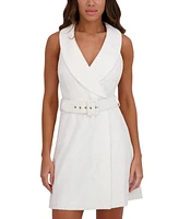 kensie Women's Bonded Lace Sleeveless A-Line Dress