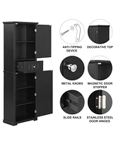 Casainc 67.7"H Tall Bathroom Cabinet with Drawer, Adjustable Shelf, Painted Mdf