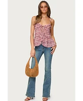Edikted Women's Mattea Low Rise Flared Jeans