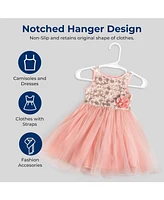SereneLife 40 Pcs. Non-Slip Plastic Kids Hangers - Durable and Space-Saving Closet Organizers for Infants, Toddlers, and Kids' Clothing (White