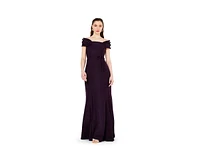 Amri Women's Off-The-Shoulder Mermaid Gown Crepe
