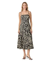 endless rose Women's Animal Print Midi Dress