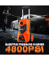 Sugift 4800 Psi 3.2 Gpm Cold Water Electric Pressure Washer with 4 Quick-Connect Nozzles