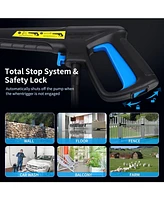 5000 Psi 2.8 Gpm Cold Water Smart Touch Electric Pressure Washer with Soap Bottle and 4 Quick-Connect Nozzles