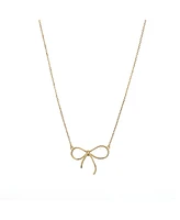 Sterling Silver 18k Gold Plated Colette Chic Ribbon Necklace
