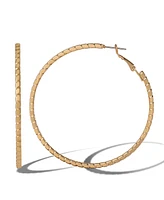 Jessica Simpson Omega Gold-Tone Statement Hoop Earrings