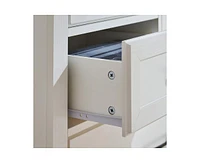 Casainc White Kitchen Cabinet with 5 Drawers for Bathroom
