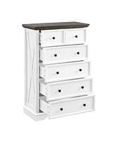 Casainc Tall Bathroom Cabinet Closet Organizers Storage Clothes with 6 Drawers