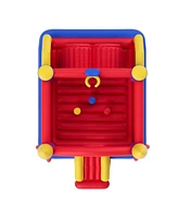 Family Backyard Inflatable Bounce House with Slide Blower and Storage Bag for Kids