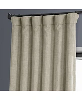 Half Price Drapes Mink Textured Faux Linen Room Darkening Curtain