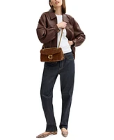 Coach Suede Tabby Shoulder Bag 26 With Quilting