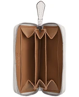 Coach Essential Small Zip Around Card Case In Signature Jacquard