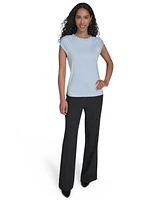 Calvin Klein Women's Crewneck Ruched-Sleeve Top
