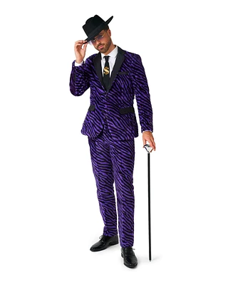 Suitmeister Men's Party Suit - Faux Fur Purple
