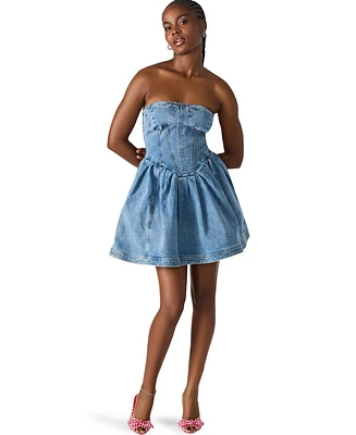 Steve Madden Women's Rina Strapless Corset Dress