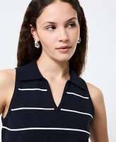 French Connection Women's Sloane Collared Sleeveless Top
