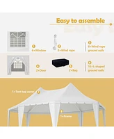 Mondawe 20x15 Ft Heavy Duty Party Tent - White Wedding & Event Shelter