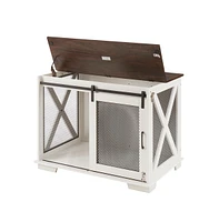 Casainc Cabinet Dog Cage Crate Storage with Sliding Barn Door