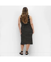 City Chic Women's Crochet Stripe Dress