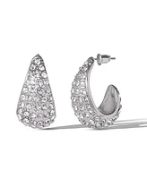 Jessica Simpson Pave Teardrop Hoop Earrings