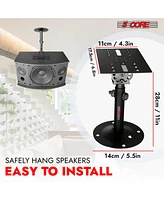 5 Core Speaker Wall Mounts 2 Pack • Rotatable Angle • Universal Large Bookshelf Mounting Bracket Wst 01 Pair
