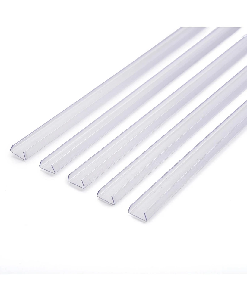DELight 3.3" Plastic U Channel System 5PCS Del-M011M for 9/16"W Warm White Rope Light Models Del-D50W,Del-D100W,Del-D150W