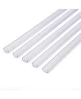 DELight 3.3" Plastic U Channel System 5PCS Del-M011M for 9/16"W Warm White Rope Light Models Del-D50W,Del-D100W,Del-D150W