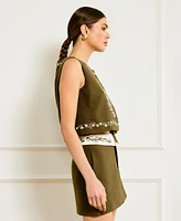 Line & Dot Women's Brea Embroidered Sleeveless Top