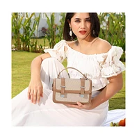 Women's The Linea-Block Hand Bag - Ash Brown
