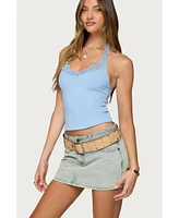 Edikted Women's Jordie Lacey Halter Top